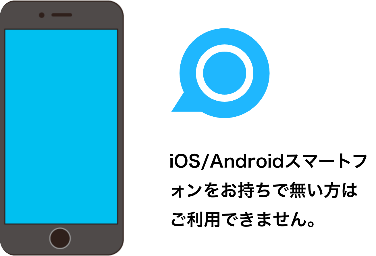 スマートフォン iOS/Androidスマートフォンをお持ちでない方はご利用できません。